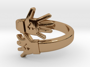 Hug Me Ring in Polished Brass