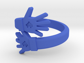 Hug Me Ring in Blue Processed Versatile Plastic