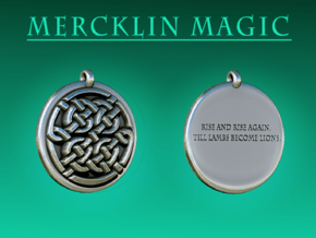 Celtic Pendant  in Polished Bronzed Silver Steel