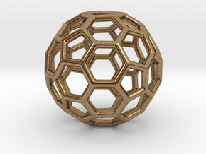 DRAW geo - sphere polygons A in Natural Brass