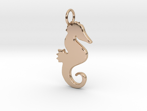 Seahorse pendant in 14k Rose Gold