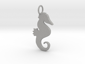 Seahorse pendant in Aluminum