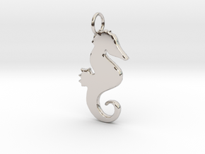 Seahorse pendant in Platinum