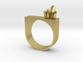 Mineral Ring in Natural Brass: Extra Small