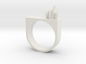 Mineral Ring in White Natural Versatile Plastic: Extra Small