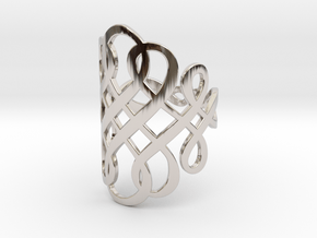 Celtic Knot Ring Size 8 in Rhodium Plated Brass