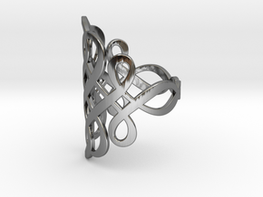Celtic Knot Ring Size 9 in Fine Detail Polished Silver
