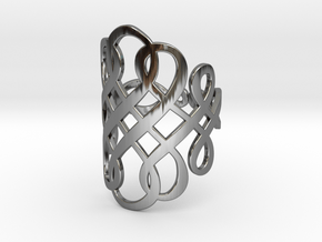 Celtic Knot Ring Size 10 in Fine Detail Polished Silver