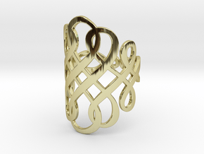 Celtic Knot Ring Size 11 in 18k Gold Plated Brass