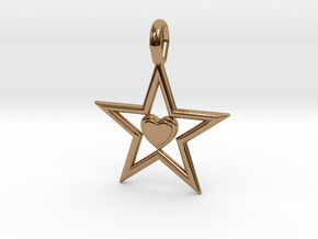 Pendant Of Star in Polished Brass
