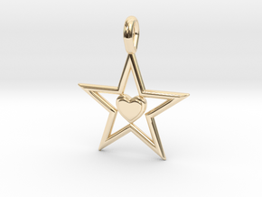 Pendant Of Star in 14k Gold Plated Brass
