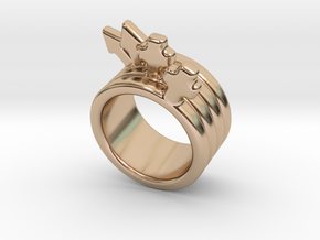 Love Forever Ring 25 - Italian Size 25 in 14k Rose Gold Plated Brass