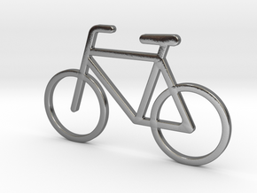 Pendant 'Little Bicycle' in Polished Silver