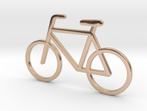 Pendant 'Little Bicycle' in 14k Rose Gold Plated Brass