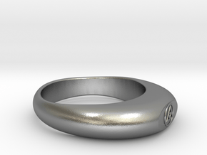  Streamlined Triangle Ring Ø0.757 inch/Ø19.22mm in Natural Silver