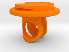 Virb / Garmin Quarter-turn Adapter Mount in Orange Processed Versatile Plastic