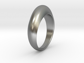 Ø0.674 inch Streamlined Ring Model B Ø17.13 mm in Natural Silver