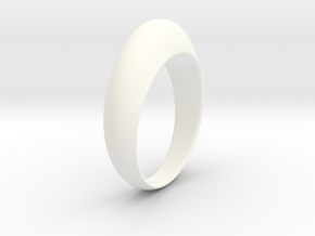 Ø0.674 inch Streamlined Ring Model B Ø17.13 mm in White Processed Versatile Plastic