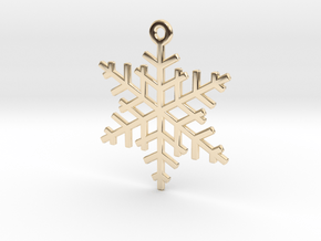 Flake Keychain in 14k Gold Plated Brass