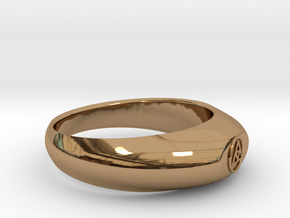Ø0.781 inch Streamlined Triangle Ring Model B  in Polished Brass