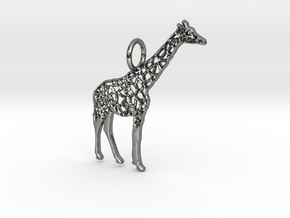 Giraffe Pendant in Fine Detail Polished Silver