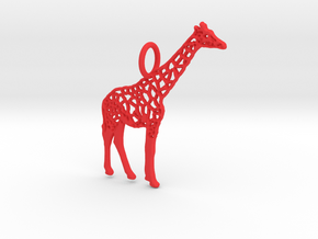 Giraffe Pendant in Red Processed Versatile Plastic