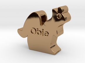 Big Obie the squirrel in Polished Brass