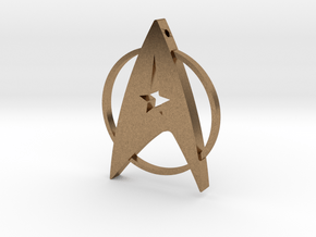 Star Trek Pendant in Natural Brass