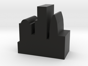 Game Piece, City Token - Modern v1 in Black Natural Versatile Plastic