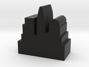 Game Piece, City Token - Modern v2 in Black Natural Versatile Plastic