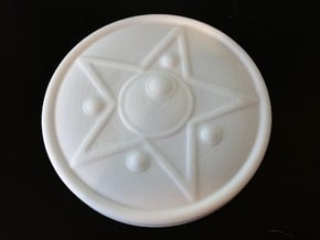 Crystal Star Figure Base 5 inch diameter in White Processed Versatile Plastic
