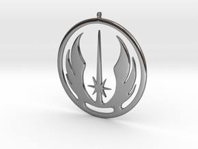 Symbol of the Jedi Order in Fine Detail Polished Silver