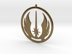 Symbol of the Jedi Order in Polished Bronze