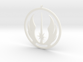 Symbol of the Jedi Order in White Processed Versatile Plastic