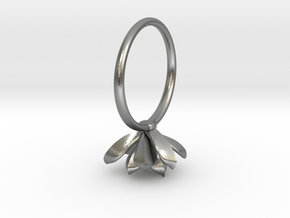 Succulent Stacking Ring No. 3 in Natural Silver: 5 / 49