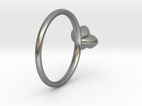Succulent Stacking Ring No. 1 in Natural Silver: 5 / 49