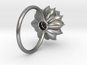 Succulent Stacking Ring No. 5 in Natural Silver: 5 / 49
