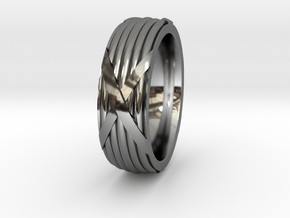 Fasces Ring - Size 12 in Fine Detail Polished Silver
