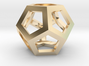 Dodecahedron in 14K Yellow Gold