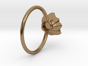 Succulent Stacking Ring No. 4 in Natural Brass: 5 / 49