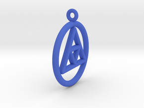 Triangle Necklace in Blue Processed Versatile Plastic