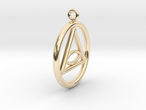 Eye Necklace Small in 14K Yellow Gold