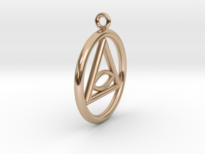 Eye Necklace Small in 14k Rose Gold Plated Brass