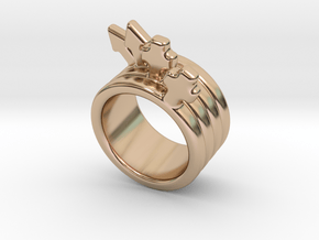 Love Forever Ring 26 - Italian Size 26 in 14k Rose Gold Plated Brass