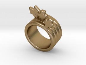 Love Forever Ring 26 - Italian Size 26 in Polished Gold Steel