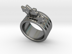 Love Forever Ring 27 - Italian Size 27 in Fine Detail Polished Silver