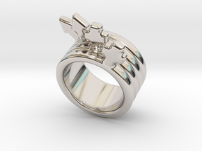 Love Forever Ring 27 - Italian Size 27 in Rhodium Plated Brass