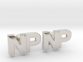 Monogram Cufflinks NP in Platinum