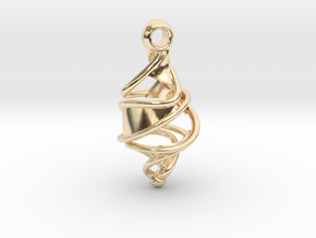 Entangled DNA Pendant in 14K Yellow Gold