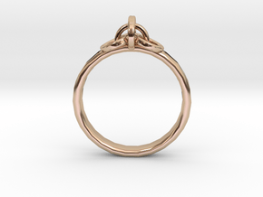 Ring for Joanne, Size H 1/2 in 14k Rose Gold Plated Brass